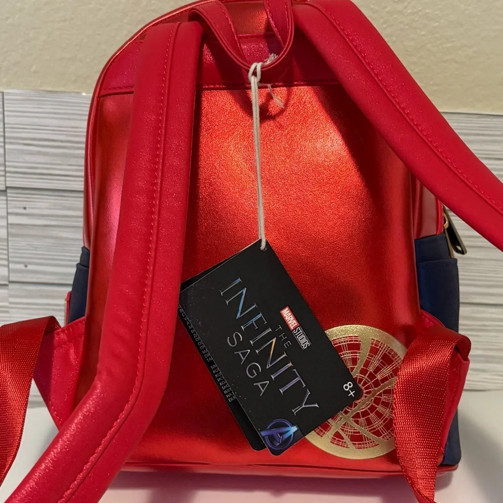 NWT Loungefly Marvel Metallic Dr Strange Cosplay Mini Backpack Eye Of Agamotto
